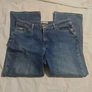Lee Jeans Womens 16P Petite Blue Natural Bootcut Stretch Denim 305834F